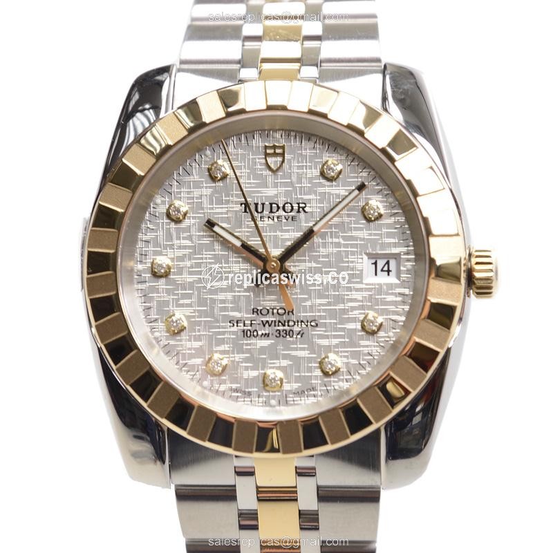 Automatic Tudor CLASSIQUE - Gold & Steel - Silver Dial - Steel Clasp